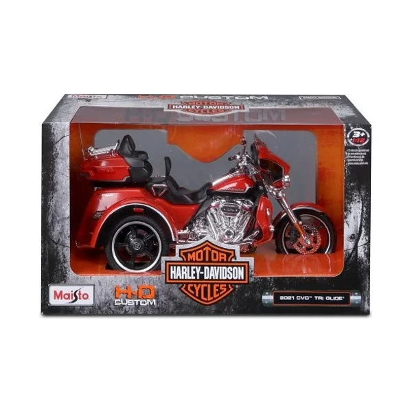 Maisto - H-D Trikes - 2021 CVO Tri Glide, métal orange, 1:12