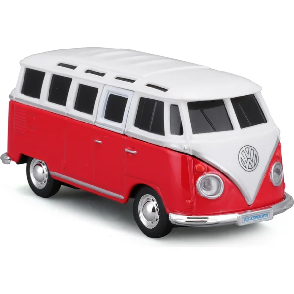 Maisto RC - DIE-CAST METAL avec lumières, Volkswagen Van Samba, 1:41, 2,4 GHz, USB, XTR, Blu
