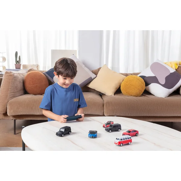 Maisto RC - DIE-CAST METAL avec lumières, Volkswagen Van Samba, 1:41, 2,4 GHz, USB, XTR, Blu