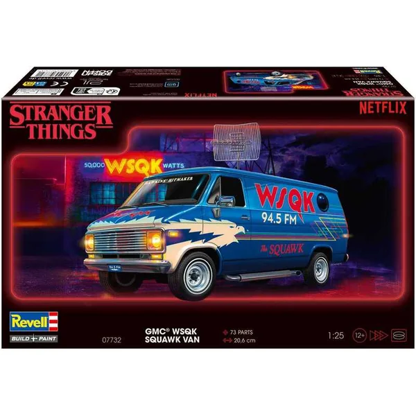 Maquette en plastique STRANGER THINGS voiture 07732 - GMC® WSQK Squawk Van (1:25)
