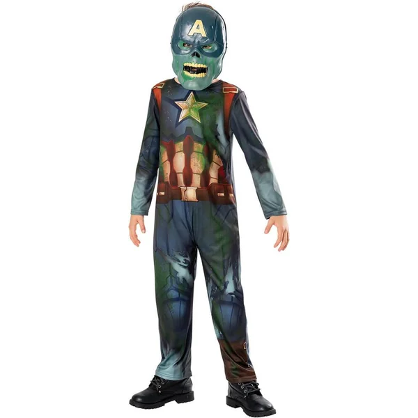MARVEL - AVENGERS - DEGUISEMENT - CAPTAIN AMERICA ZOMBIE - TAILLE M 5-6 ANS