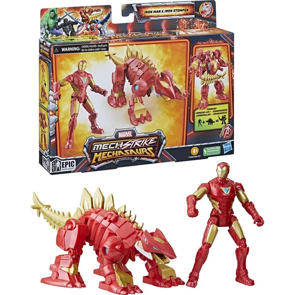 MARVEL - AVENGERS - FIGURINE - IRON MAN - MARVEL MECH STRIKE FIGURINE ET ARMURE DINO