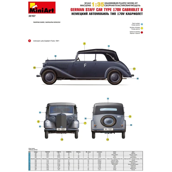 MiniArt German STAFF CAR Type 170V 1/35 - 35107