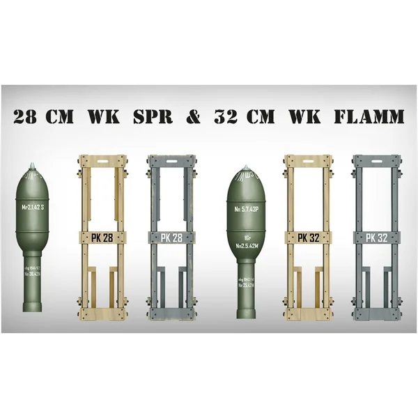 MiniArt Roquettes Allemande 28cm WK Spr et 32cm WK Flamm 1/35 - 35316