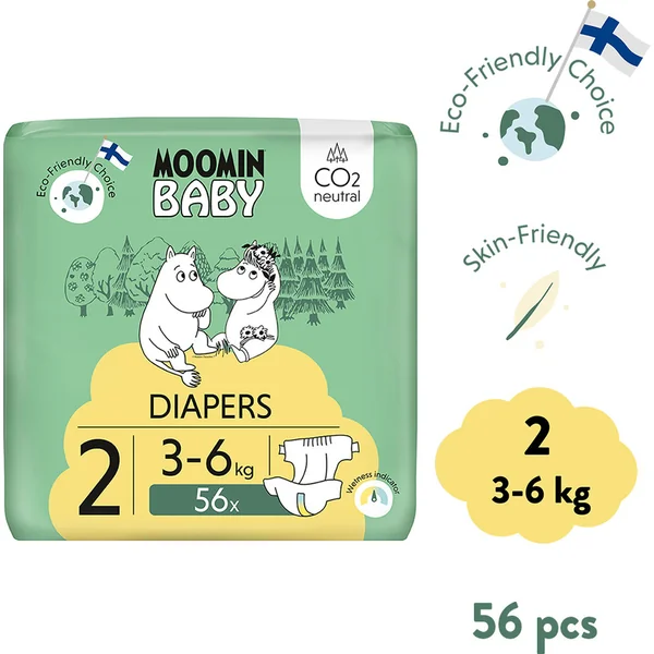 Moomin Baby 2 Newborn 3–6 kg (2 pcs), couches éco