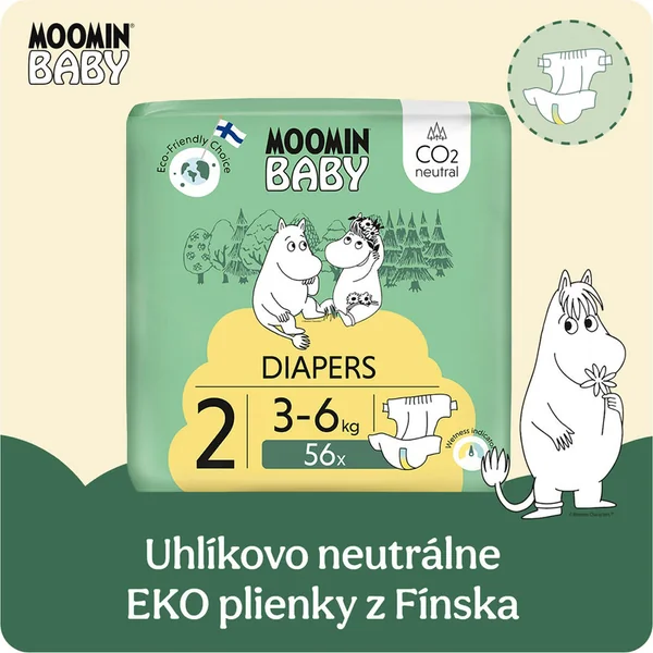 Moomin Baby 2 Newborn 3–6 kg (2 pcs), couches éco