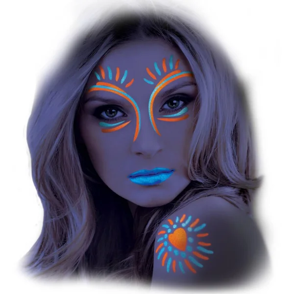 MOON GLOW - 6 CRAYONS DE PEINTURE INTENSE NEON UV POUR LE CORPS