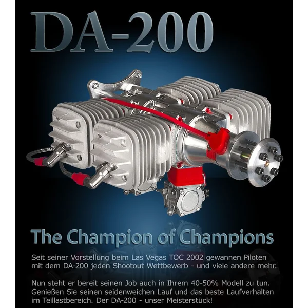 Moteur Desert Aircraft DA 200 - Moteur essence 2 temps 200 cm3