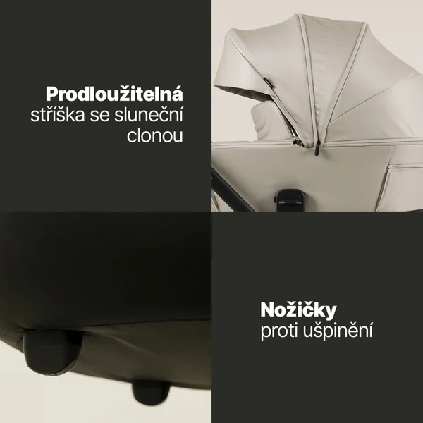 Nacelle profonde pour poussette sportive Move XL 5, Ivory Beige