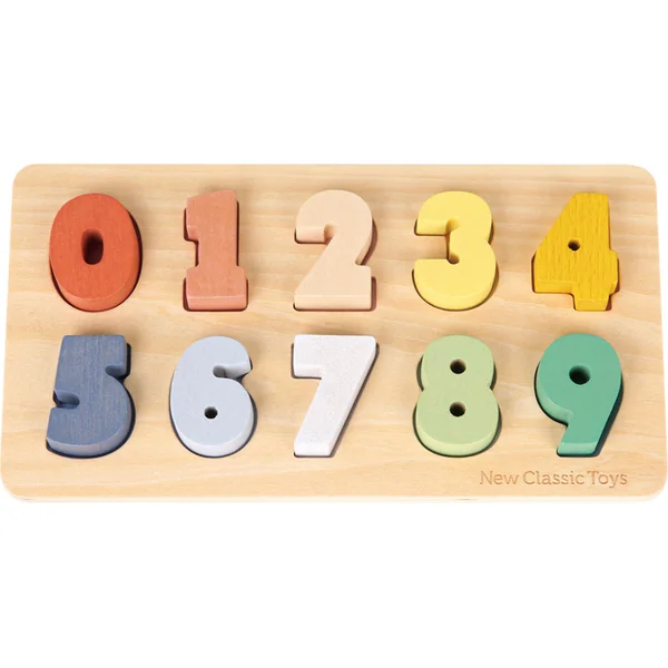 New Classic Toys Puzzle en bois à encastrer - chiffres de 0 à 9