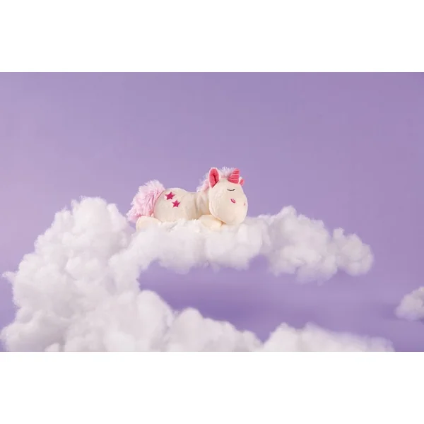 NICI peluche Licorne endormie Theodor 16cm, allongée sur un nuage GREEN