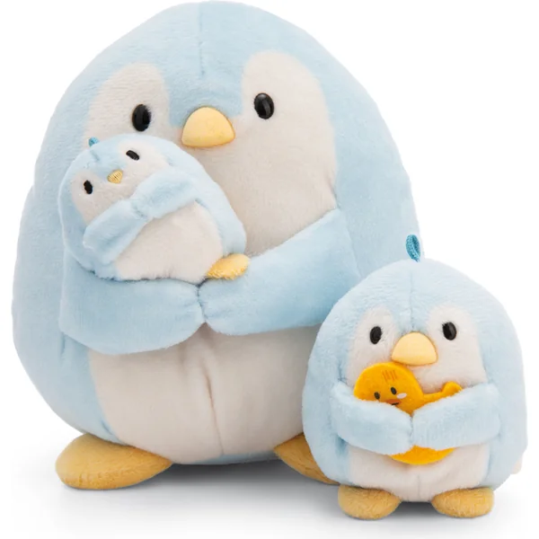 NICI peluche MyMochi Pingouin Waddle 8cm en costume de chat et canard, ensemble emballage cadeau