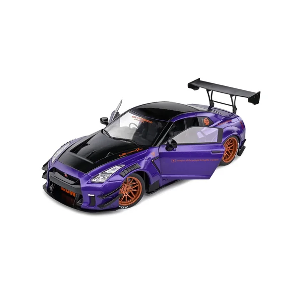 Nissan GT-R (R35) W/ Liberty Walk Body Kit 2.0 Purple 2022 1/18 SOLIDO - S1805812