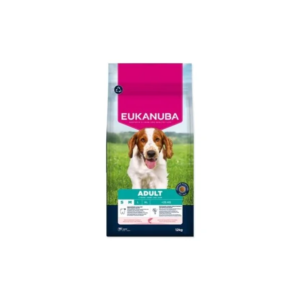 Nourriture EUKANUBA Adult Small and Medium riche en saumon et orge 12 kg