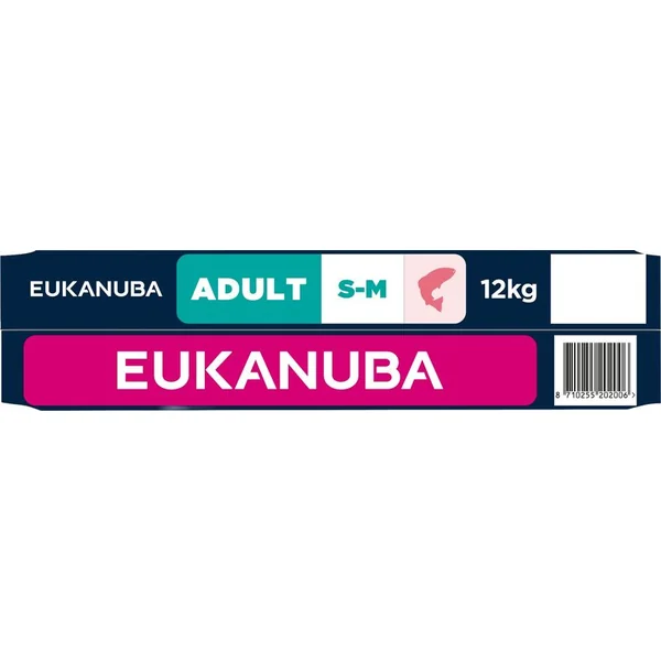 Nourriture EUKANUBA Adult Small and Medium riche en saumon et orge 12 kg