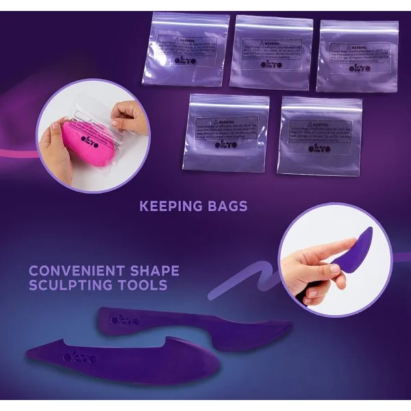 OKTO Pâte à modeler autodurcissante set blanc et pastel 24 pcs