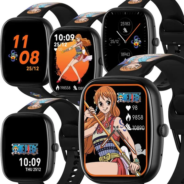 ONE PIECE - MONTRE CONNECTEE ABYX FIT OZONE 4 - NAMY - 2 BRACELETS