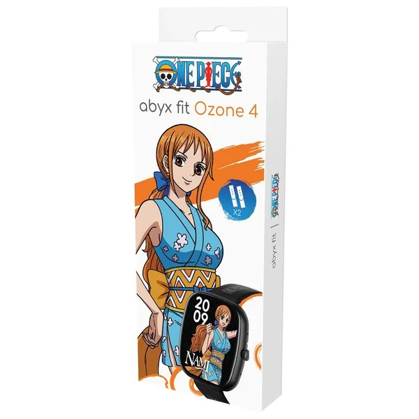 ONE PIECE - MONTRE CONNECTEE ABYX FIT OZONE 4 - NAMY - 2 BRACELETS