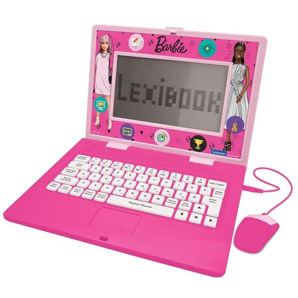 ORDINATEUR EDUCATIF BILINGUE BARBIE AVEC 170 ACTIVITES (85 DANS CHAQUE LANGUE) ECRAN 6.7" EN/ES