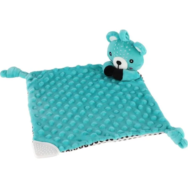 Ourson babyted endormeur, anneau de dentition, hochet en peluche 25x25cm