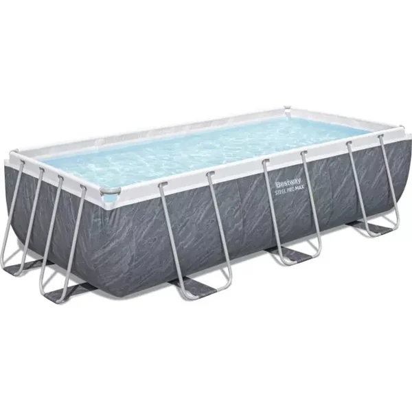 Piscine de jardin Bestway 56721 Power Steel 4.04m x 2.01m x 1.00m Rectangulaire avec filtre à cartou