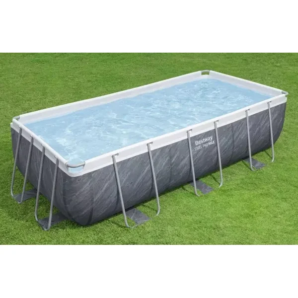 Piscine de jardin Bestway 56721 Power Steel 4.04m x 2.01m x 1.00m Rectangulaire avec filtre à cartou