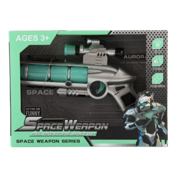 Pistolet avec viseur en plastique 20 cm à piles avec son et lumière