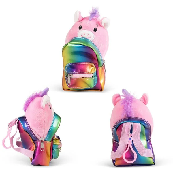 PORTE-CLES EN PELUCHE LICORNE, A CLIPSER ET A CALINER