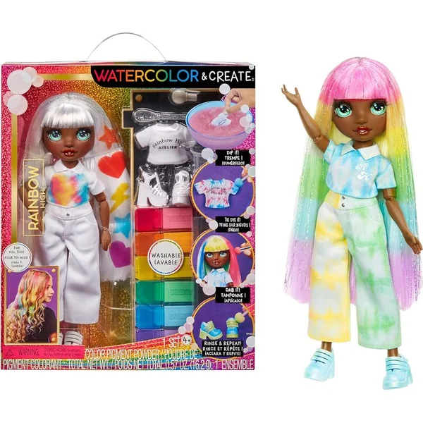 Poupée Rainbow High Water Color yeux verts