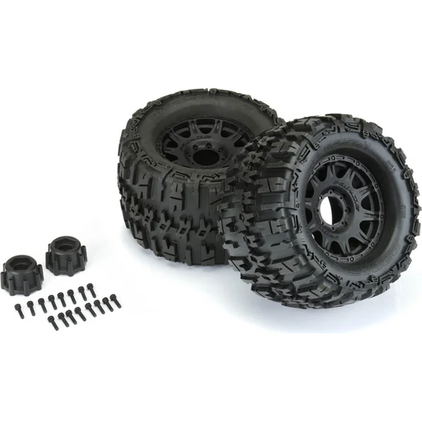 Pro-Line roue 3.8", pneu Trencher X, jante Raid H17 noir (2)