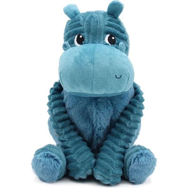 PTIPOTOS Hippopotame en peluche Bibou bleu – maman avec bébé
