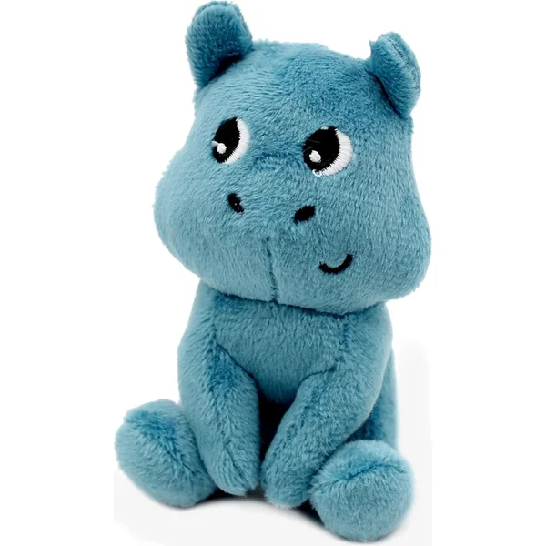 PTIPOTOS Hippopotame en peluche Bibou bleu – maman avec bébé