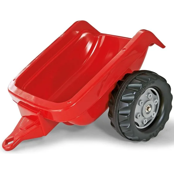 Rollytoys Tracteur à pédales Rolly Kid Case avec remorque, rouge