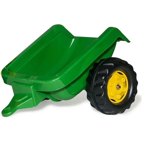 Rollytoys Tracteur à pédales Rolly Kid John Deere avec remorque et chargeur - vert