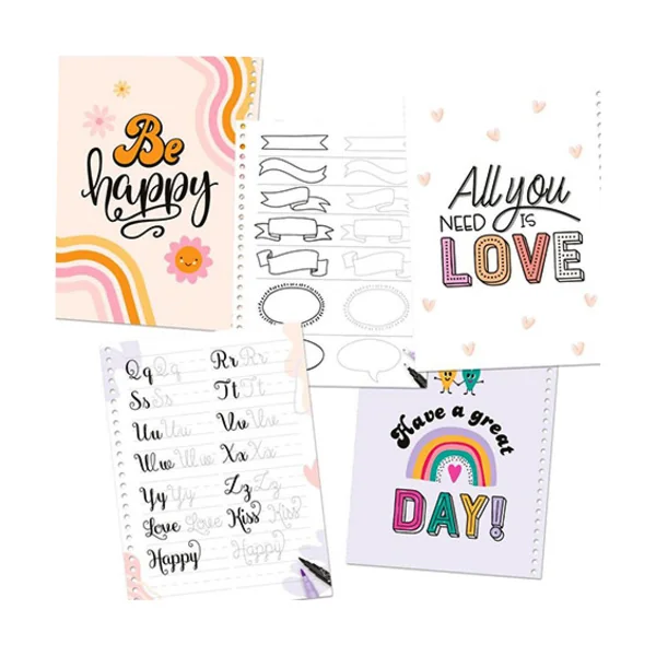 Set de peinture de lettres Top Model, 4 pièces de papeterie, pochoir 0412158_A