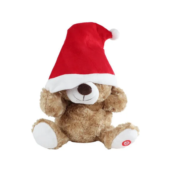 Take Me Home ours en peluche portant un bonnet de Père Noël