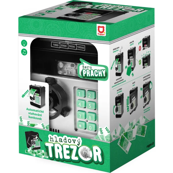 Tirelire coffre-fort affamé - distributeur automatique de pièces et de billets avec code PIN