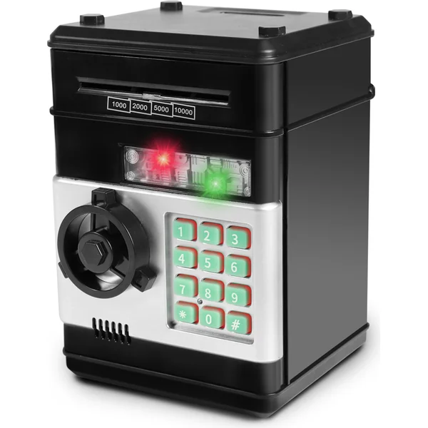 Tirelire coffre-fort affamé - distributeur automatique de pièces et de billets avec code PIN