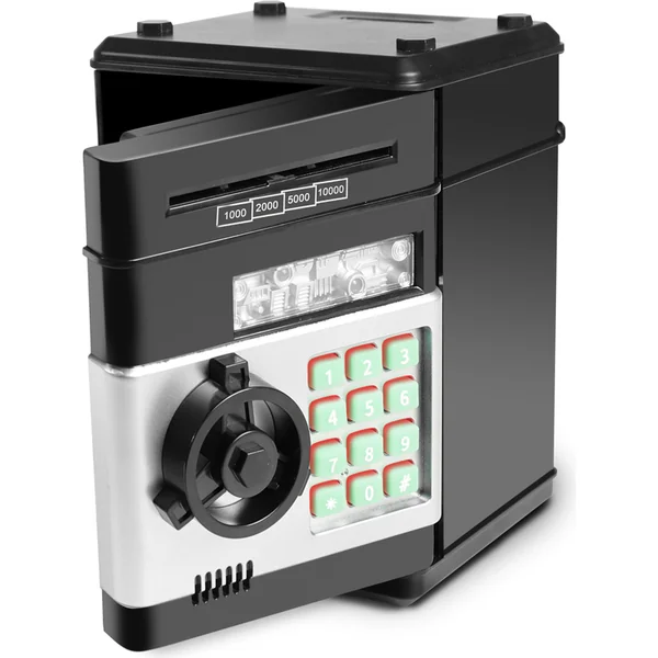 Tirelire coffre-fort affamé - distributeur automatique de pièces et de billets avec code PIN