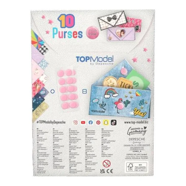 Top Model DIY PURSE - kit pour fabriquer des sacs en papier, 10 sacs