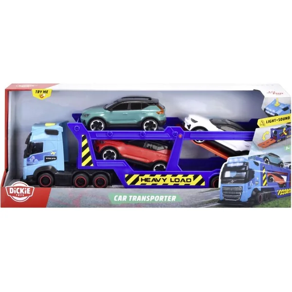 Transporteur Volvo FH 16, 40 cm + 3 voitures, lumière, son