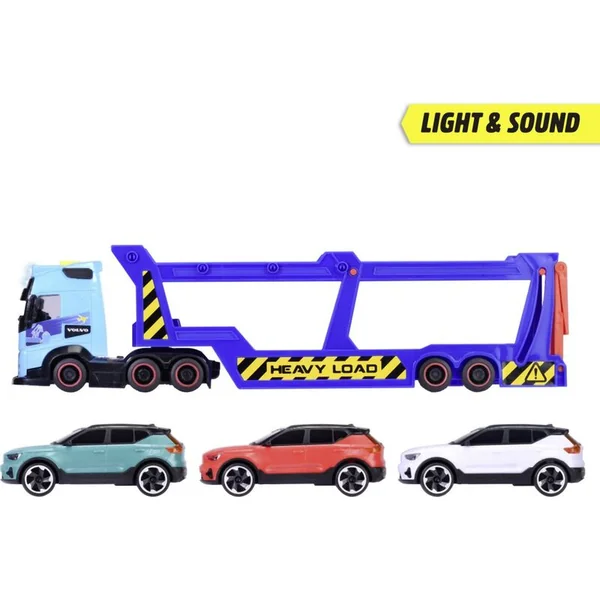 Transporteur Volvo FH 16, 40 cm + 3 voitures, lumière, son