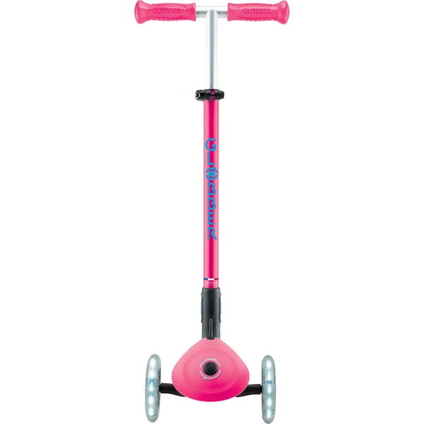 Trottinette pliable pour enfants Globber - Primo Foldable Plus Lights - Fuchsia/Bleu Ciel
