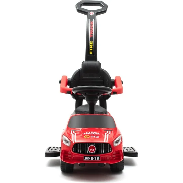 Trottinette pour enfants avec son et barre de guidage Baby Mix POMPIERS rouge