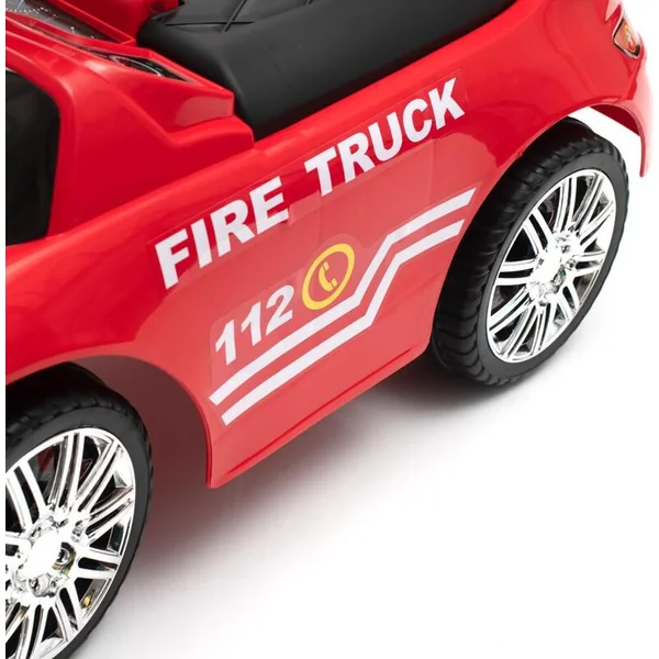 Trottinette pour enfants avec son et barre de guidage Baby Mix POMPIERS rouge