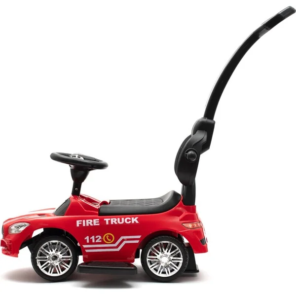 Trottinette pour enfants avec son et barre de guidage Baby Mix POMPIERS rouge