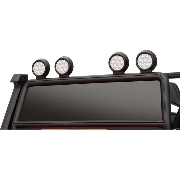 Voiture électrique Land Rover Defender 110 SVX 12V, rose, 4X4 propulsion, lumières LED, avant