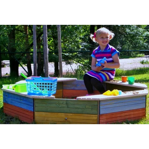 Woody Bac à sable 10310 en bois coloré