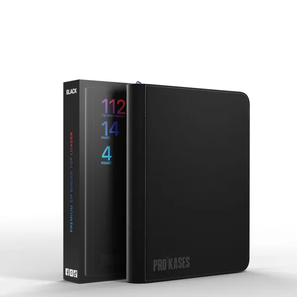 ZIP BINDER TOPLOADER 112 CARTES – NOIR